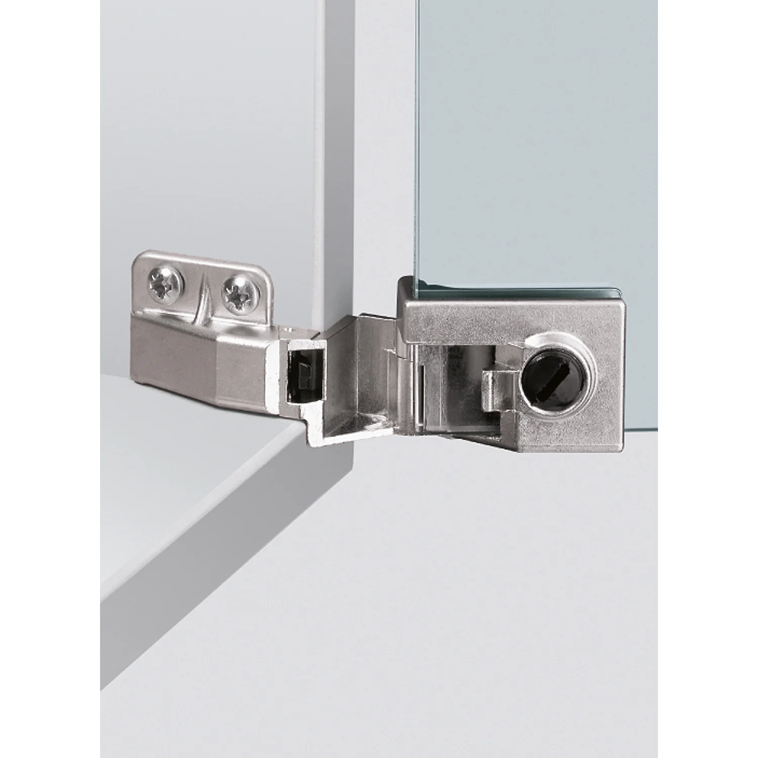 Bisagra para puerta de cristal ET 5160, Niquelado, mate