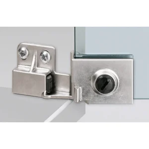 Bisagra para puerta de cristal ET 5150, Niquelado, mate