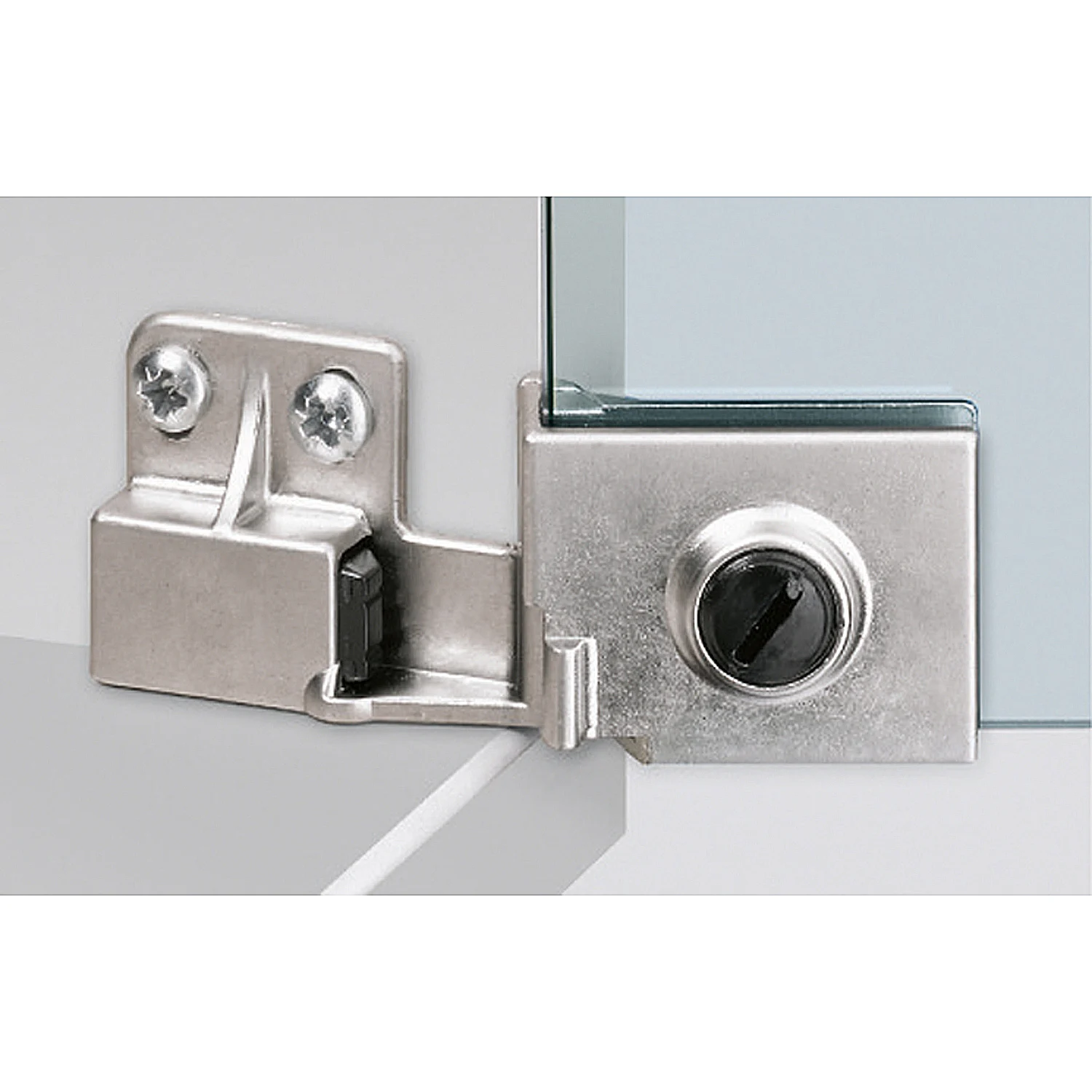 Bisagra para puerta de cristal ET 5150, Niquelado, mate