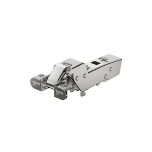 Bisagra superacodada para marco de aluminio Sensys, hasta 32 mm de grosor de puerta, con amortiguación integrada (Sensys 8631i), Niquelado, Arremetido, Ángulo de apertura 95°, montaje con tirafondos