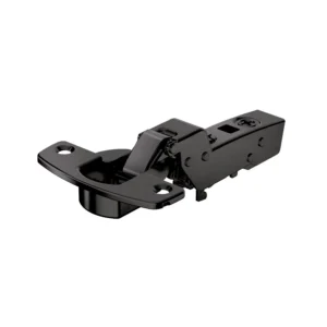 Bisagra superacodada para puertas gruesas Sensys, grosores de puerta hasta 32 mm, con amortiguación integrada (Sensys 8631i), obsidian black, Arremetido, Ángulo de apertura 95°, TH-esquema de taladrado 52 x 5,5 mm, montaje con tirafondos