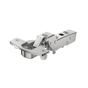 Bisagra superacodada para puertas gruesas Sensys, grosores de puerta hasta 32 mm, sin cierre automático (Sensys 8661), Niquelado, Arremetido, Ángulo de apertura 95°, TS-esquema de taladrado 48 x 6 mm, montaje directo (ø 10 x 11)