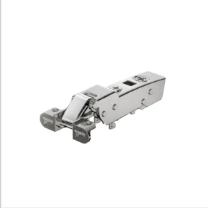 Bisagra acodada para marco de aluminio Sensys, hasta 32 mm de grosor de puerta, sin amortiguación integrada (Sensys 8631), Niquelado, Semisolapado, Ángulo de apertura 95°, montaje con tirafondos
