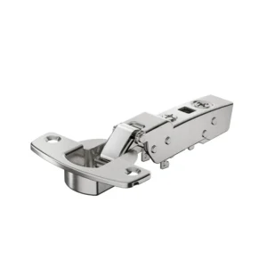 Bisagra acodada para puertas gruesas Sensys, grosores de puerta hasta 32 mm, con amortiguación integrada (Sensys 8631i), Niquelado, Semisolapado, Ángulo de apertura 95°, TH-esquema de taladrado 52 x 5,5 mm, montaje con tirafondos
