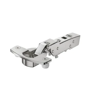 Bisagra acodada para puertas gruesas Sensys, grosores de puerta hasta 32 mm, sin cierre automático (Sensys 8661), Niquelado, Semisolapado, Ángulo de apertura 95°, TH-esquema de taladrado 52 x 5,5 mm, montaje directo (ø 10 x 11)