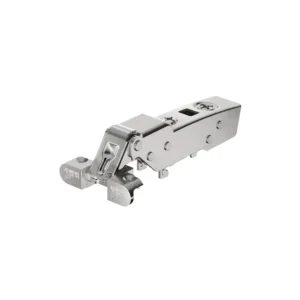 Bisagra acodada para marco de aluminio Sensys con amortiguación integrada (Sensys 8638i), Niquelado, Semisolapado, Ángulo de apertura 95°, montaje con tirafondos