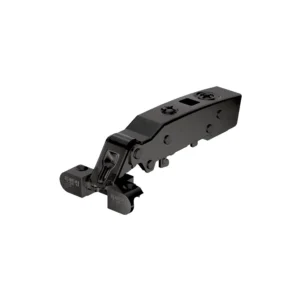 Bisagra recta para marco de aluminio Sensys con amortiguación integrada (Sensys 8638i), obsidian black, Solapado, Ángulo de apertura 95°, montaje con tirafondos