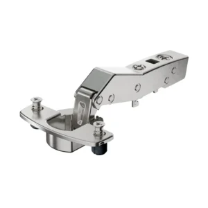 Bisagra recta de librillo angular Sensys W30 con amortiguación integrada (Sensys 8639i W30), Niquelado, Solapado, Ángulo de apertura 95°, TH-esquema de taladrado 52 x 5,5 mm, con tacos expandibles (ø 10 x 11)