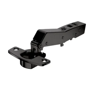 Bisagra recta de librillo angular Sensys W45 sin cierre automático (Sensys 8669 W45), obsidian black, Solapado, Ángulo de apertura 95°, TH-esquema de taladrado 52 x 5,5 mm, montaje con tirafondos