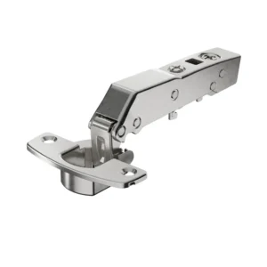 Bisagra recta de librillo angular Sensys W45 con amortiguación integrada (Sensys 8639i W45), Niquelado, Solapado, Ángulo de apertura 95°, TH-esquema de taladrado 52 x 5,5 mm, montaje con tirafondos