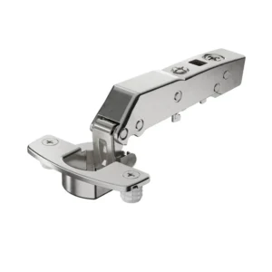 Bisagra recta de librillo angular Sensys W45 con amortiguación integrada (Sensys 8639i W45), Niquelado, Solapado, Ángulo de apertura 95°, TH-esquema de taladrado 52 x 5,5 mm, montaje directo (ø 10 x 11)