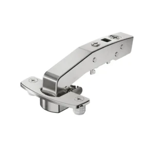 Bisagra superacodada de librillo angular Sensys W90 con amortiguación integrada (Sensys 8639i W90), Niquelado, Arremetido, Ángulo de apertura 95°, TS-esquema de taladrado 48 x 6 mm, montaje directo (ø 10 x 11)