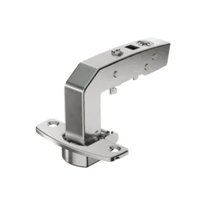 Bisagra recta de librillo angular Sensys W90 con amortiguación integrada (Sensys 8639i W90), Niquelado, Solapado, Ángulo de apertura 95°, TH-esquema de taladrado 52 x 5,5 mm, montaje con tirafondos