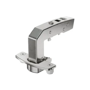 Bisagra recta de librillo angular Sensys W90 con amortiguación integrada (Sensys 8639i W90), Niquelado, Solapado, Ángulo de apertura 95°, TH-esquema de taladrado 52 x 5,5 mm, montaje directo (ø 10 x 11)