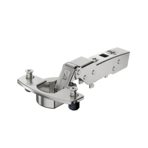 Bisagra acodada Sensys 110° con amortiguación integrada (Sensys 8645i), Niquelado, Semisolapado, Ángulo de apertura 110°, TH-esquema de taladros 52 x 5,5 mm, con tacos expandibles (ø 10 x 11)