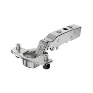 Bisagra recta Sensys 110° con amortiguación integrada (Sensys 8645i), Niquelado, Solapado, Ángulo de apertura 110°, TH-esquema de taladros 52 x 5,5 mm, con tacos expandibles (ø 10 x 11)