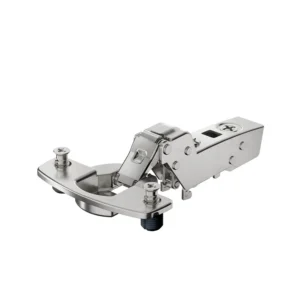 Bisagra superacodada para puerta delgada Sensys, grosor de puerta a partir de 10 mm, con amortiguación integrada (Sensys 8646i), Niquelado, Arremetido, Ángulo de apertura 110°, TH-esquema de taladrado 52 x 5,5 mm, con tacos expandibles (ø 10 x 8)