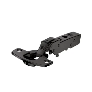 Bisagra acodada para puerta delgada Sensys, grosor de puerta a partir de 10 mm, con amortiguación integrada (Sensys 8646i), obsidian black, Semisolapado, Ángulo de apertura 110°, TH-esquema de taladrado 52 x 5,5 mm, montaje con tirafondos