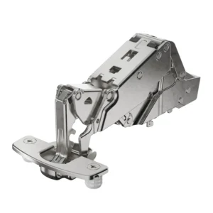 Bisagra acodada de gran ángulo Sensys, con resalte cero, con amortiguación integrada (Sensys 8657i), Niquelado, Semisolapado, Ángulo de apertura 165°, TB-esquema de taladrado 45 x 9,5 mm, montaje directo (ø 8  x 11)