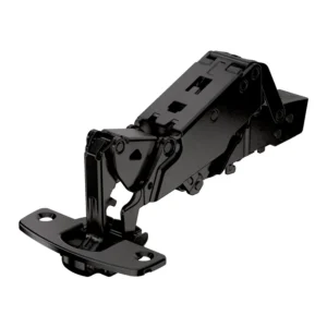 Bisagra recta de gran ángulo Sensys, con resalte cero, con amortiguación integrada (Sensys 8657i), obsidian black, Solapado, Ángulo de apertura 165°, TH-esquema de taladrado 52 x 5,5 mm, montaje con tirafondos