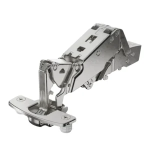 Bisagra recta de gran ángulo Sensys, con resalte cero, con amortiguación integrada (Sensys 8657i), Niquelado, Solapado, Ángulo de apertura 165°, TH-esquema de taladrado 52 x 5,5 mm, montaje directo (ø 10 x 11)