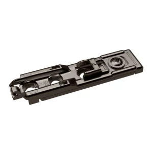 Suplemento recto con Ajuste de altura directo, obsidian black, Hilera de taladros 20 x 32 mm, montaje con tirafondos, calce 1.5 mm