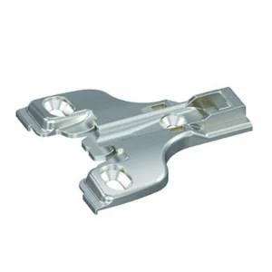 Suplemento para montaje en muebles con marco con Ajuste de altura agujeros longitudinales, Niquelado, Hilera de taladros 9.5 x 40 mm, montaje con tirafondos, calce 0.0 mm