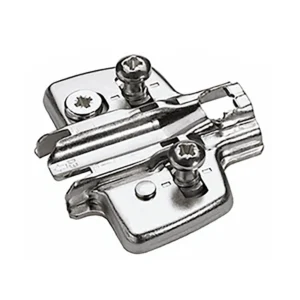 Suplemento de avión con Ajuste de altura directo, Niquelado, Hilera de taladros 37 x 32 mm, con tornillos euro (para taladro ø 5 x 12 mm), calce 0.0 mm