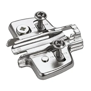 Suplemento de avión con Ajuste de altura directo, Niquelado, Hilera de taladros 37 x 32 mm, con tirafondos (para taladro ø 2,5 mm), calce 1.5 mm