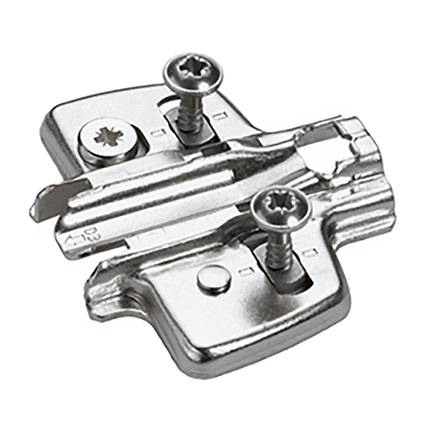 Suplemento de avión con Ajuste de altura directo, Niquelado, Hilera de taladros 37 x 32 mm, con tirafondos (para taladro ø 2,5 mm), calce 1.5 mm