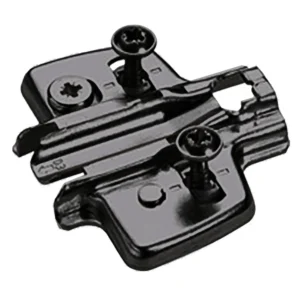 Suplemento de avión con Ajuste de altura directo, obsidian black, Hilera de taladros 37 x 32 mm, con tacos expandibles (para taladro ø 5 x 12 mm), calce 0.0 mm