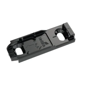 Suplemento recto con Ajuste de altura agujeros longitudinales, obsidian black, Hilera de taladros 20 x 32 mm, montaje con tirafondos, calce 0.5 mm