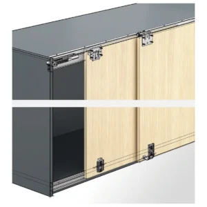 TopLine M, para la fabricación en serie, Set de carros de rodadura y guía, 2 puertas, 19 mm, Puerta delantera izquierda