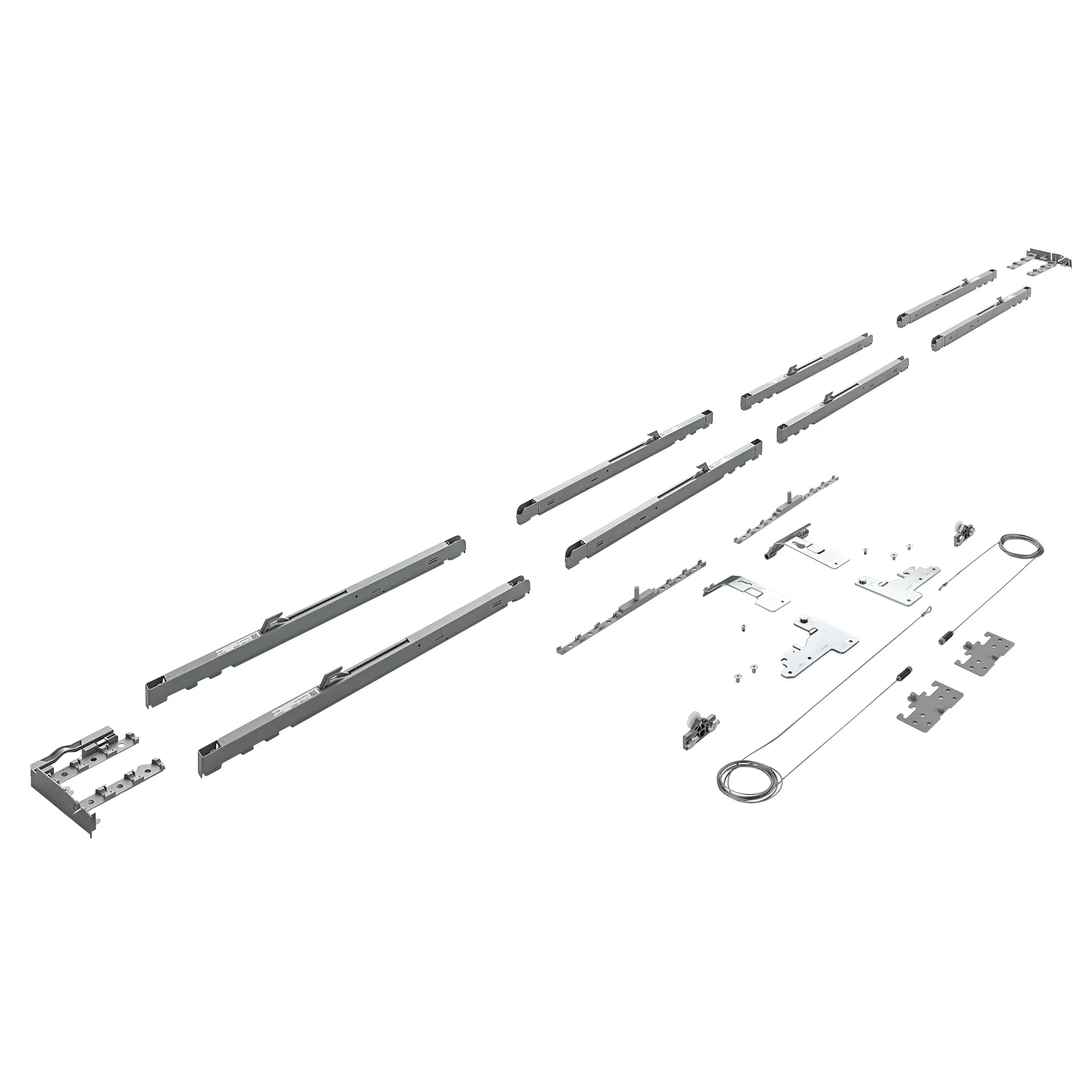 TopLine XL, Juego de amortiguación Silent System, 15 - 35 kg, 4 puertas, Gris