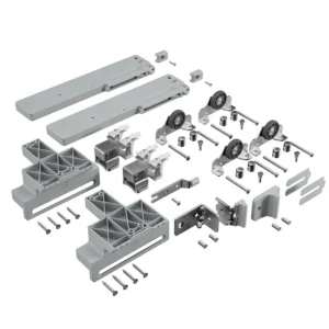 TopLine 1 Set de piezas de rodadura con amortiguación para armario de 2 puertas, 50 kg