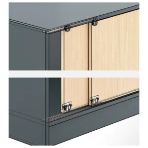 SlideLine 55 Carros de guía con pestillo de muelle, Plástico, Pestillo recto