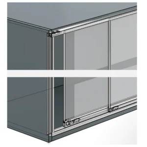 Perfil insertable SlideLine 97 5000 mm para grosor de cristal de 6 mm