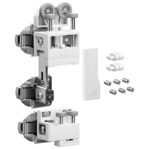 WingLine L, Set de herrajes pesado con guía inferior, 25 kg, Blanco, a la izquierda, sin cierre automático