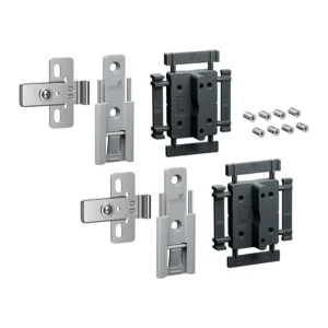 WingLine L, Set de bisagra central montaje rápido ajustable, Gris, 2 piezas