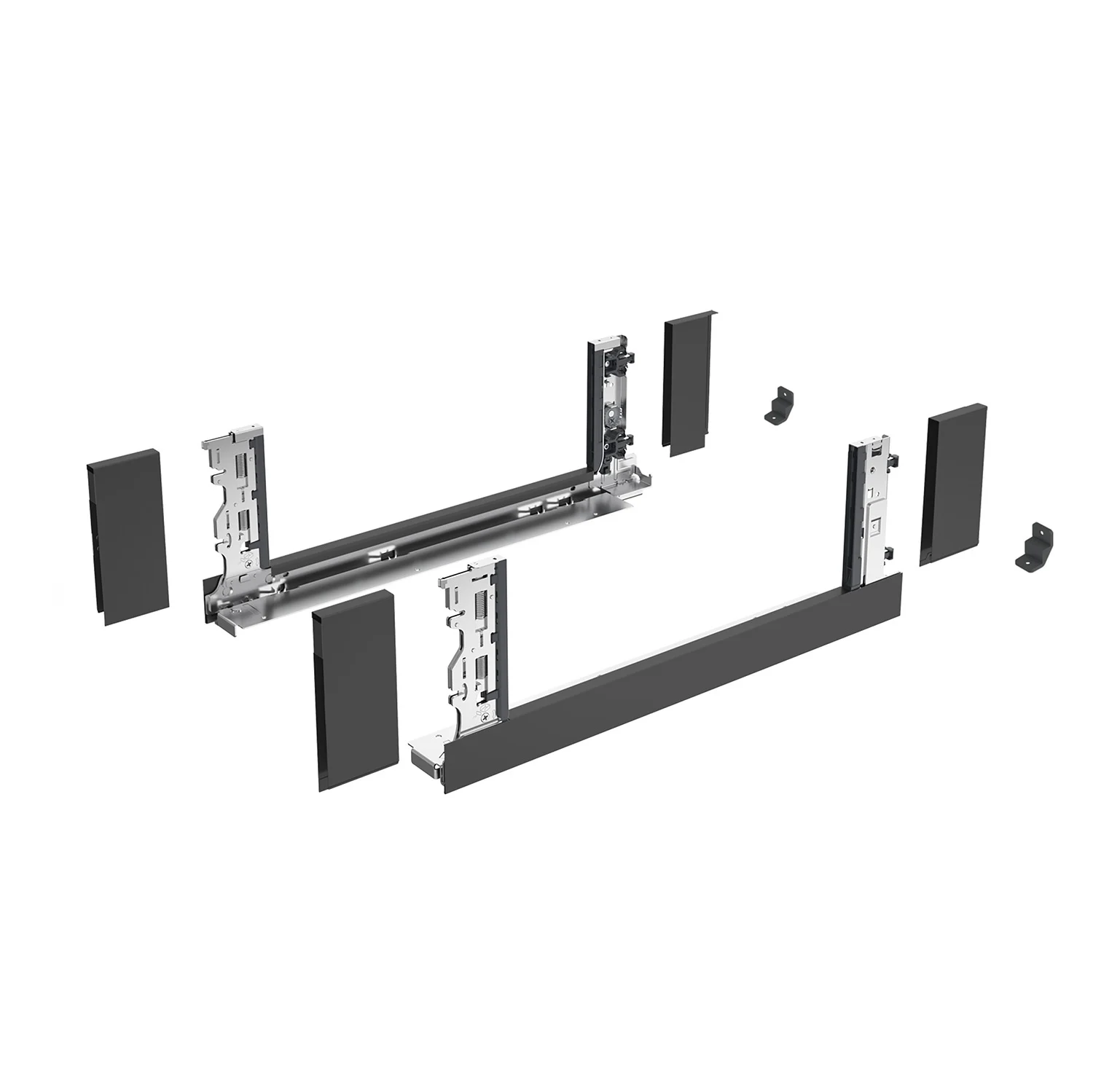 AvanTech YOU Set, costado con elemento de inserción, altura 187 mm x NL 350 mm, antracita, Izquierda + Derecha