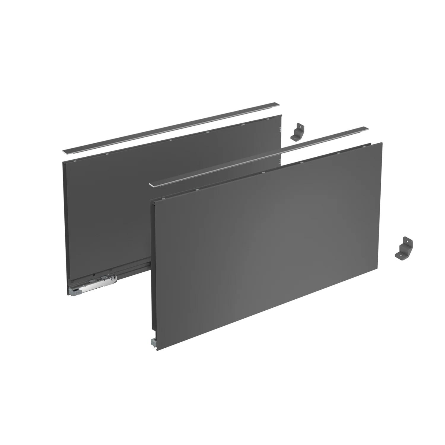 AvanTech YOU Set de costado, altura 251 mm x NL 650 mm, antracita, Izquierda + Derecha
