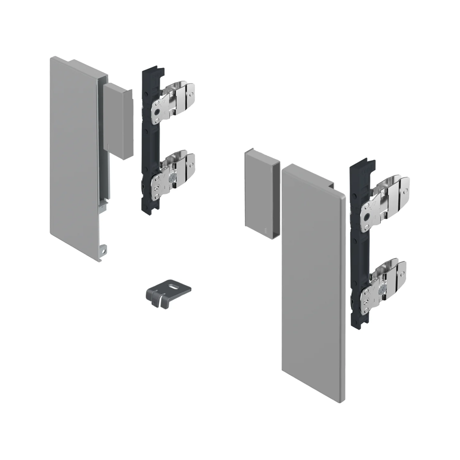 AvanTech YOU Conector para frente interior de diseño, uso con costado, Altura de sistema 187, plata