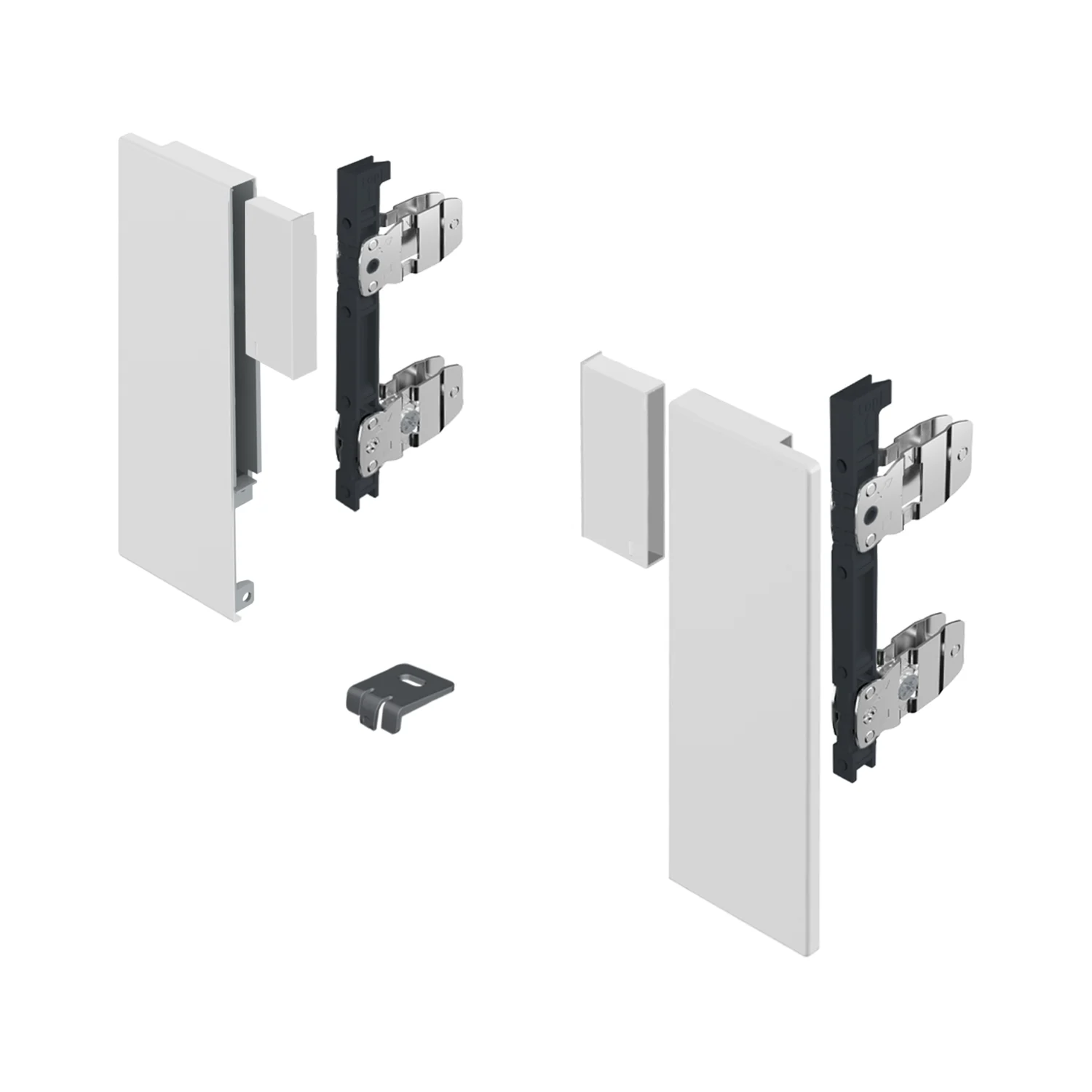 AvanTech YOU Conector para frente interior de diseño, uso con costado, Altura de sistema 187, Blanco