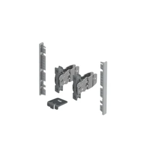 AvanTech YOU Set de conectores para frente interior para cortar a medida, uso con costado, altura de sistema 101, plata