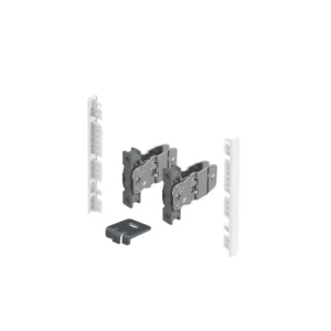 AvanTech YOU Set de conectores para frente interior para cortar a medida, uso con costado, altura de sistema 101, Blanco