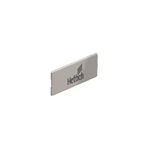 InnoTech Atira Tapa,  acabado acero inoxidable, con logotipo Hettich