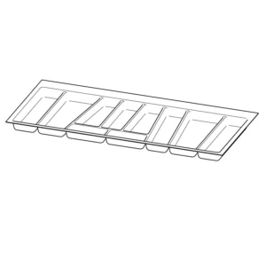 OrgaTray 740, NL 450 x 1000 mm, plata