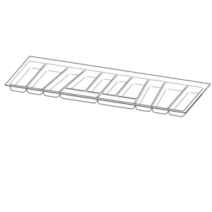 OrgaTray 740, NL 450 x 1200 mm, plata