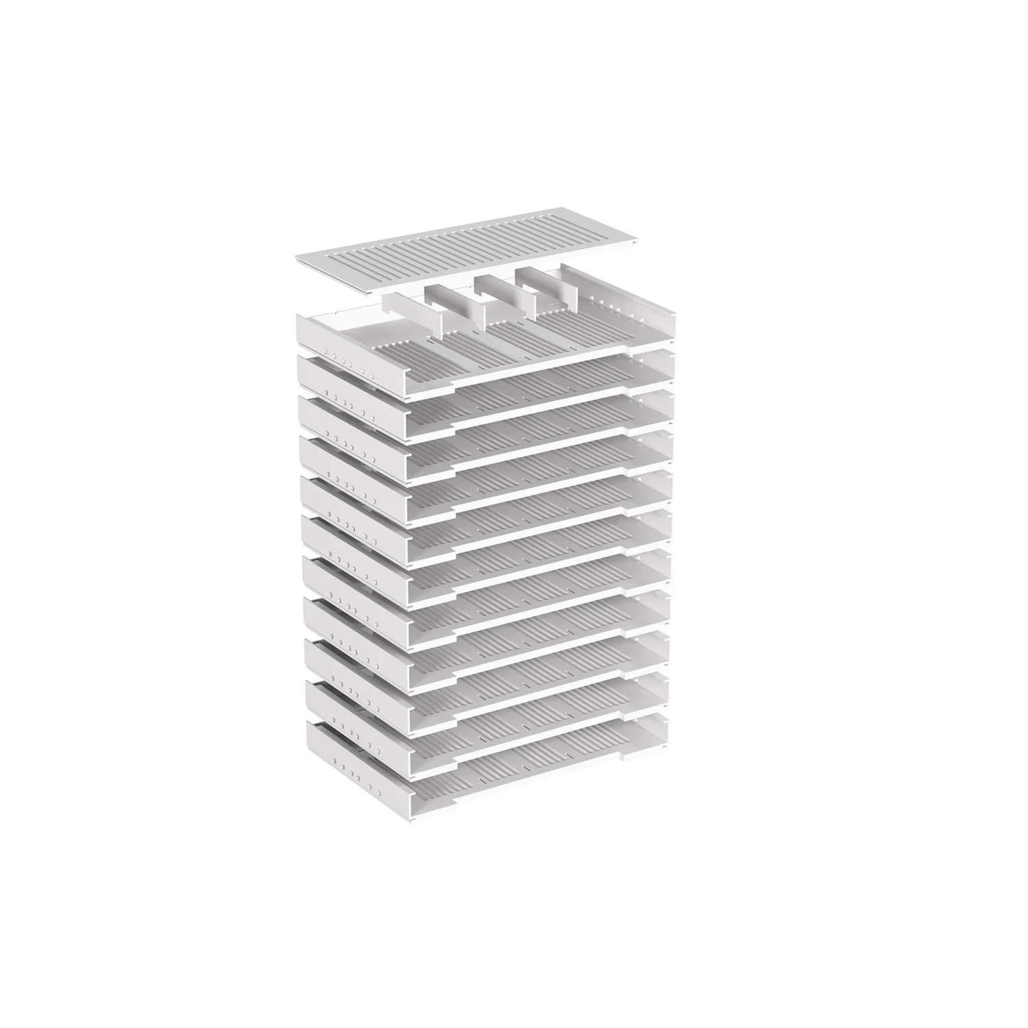 Archivador de formularios, Número de compartim.: 11, 392 mm, aspecto aluminio