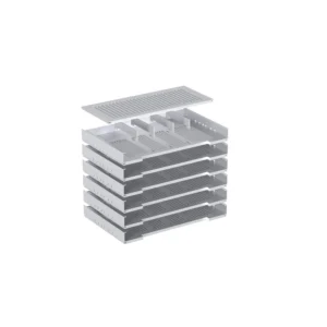 Archivador de formularios, Número de compartim.: 6, 392 mm, aspecto aluminio